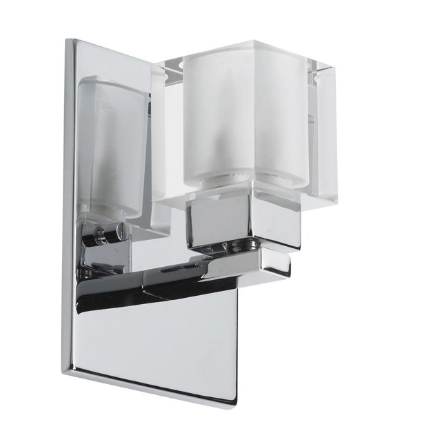 Bathroom Vanity 1 Light Bulb Fixture With Polished Chrome Finish Metal Glass Material 3 40 Watts Walmart Com Walmart Com