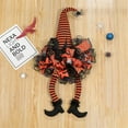 thumbnail image 6 of Halloween Wreaths for Front Door, Halloween Witch Legs Wreath Black Wreath with Hat Pumpkin for Indoor Outdoor, 6 of 6