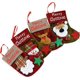 thumbnail image 1 of Medias navideñas, paquete de 4 medias navideñas clásicas con Papá Noel, muñeco de nieve, reno, oso y personajes navideños., 1 of 4