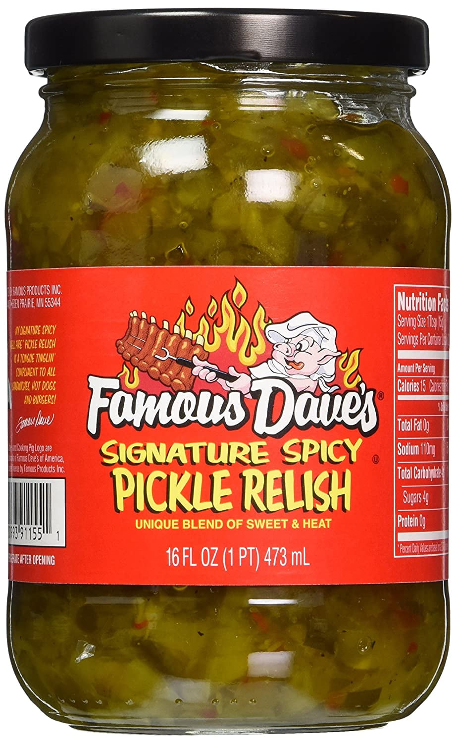 Signature Spicy Pickle Relish 16Oz Glass Jar (Pack Of 3)