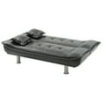 thumbnail image 4 of Glory Furniture Lionel Faux Leather Sleeper Sofa in Black, 4 of 6