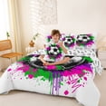 thumbnail image 4 of Erosebridal Soccer Football Game 7-Piece Twin Bedding Sets,Kids Sport Theme Bedding Comforter Set For Ball Lovers,Reversible, 4 of 7