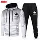 thumbnail image 2 of Chándal de otoño e invierno para hombre, sudadera con capucha estampada, traje informal con cremallera, chaqueta y pantalones de jogging, gran oferta, ropa para viajar al trabajo, 2 of 3