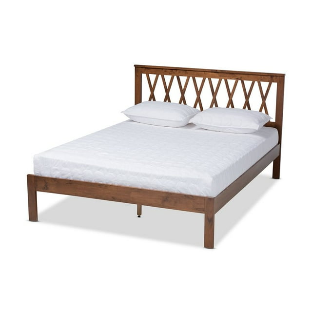 Baxton Studio Lit Plateforme en Bois Finition Marron Taille Grand