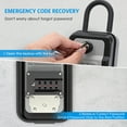 thumbnail image 6 of Key Lock Box, AMIR Key Safe Box with Emergency Key Removable Hook Extra Large Key Box for Home Car Warehouse Basement Garage, 6 of 10