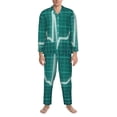 thumbnail image 3 of Sikiie ECG Wave Mens Pajama Set, Soft Warm Long Sleeve Sleepwear, Cozy Button-Down Pjs for Men-Medium, 3 of 7