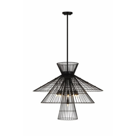 8 Light Chandelier-Matte Black Finish Z-Lite 6015-8Mb