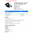 thumbnail image 2 of Front Right Window Motor - Compatible with 2016 - 2020 Hyundai Tucson 2017 2018 2019, 2 of 2
