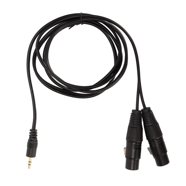 3.5mm Male To Dual XLR Female Cable, Professional Stereo Gold Plated Connector Plug And Play 3.5mm To Dual XLR Y Splitter Cables For Smartphone For PC