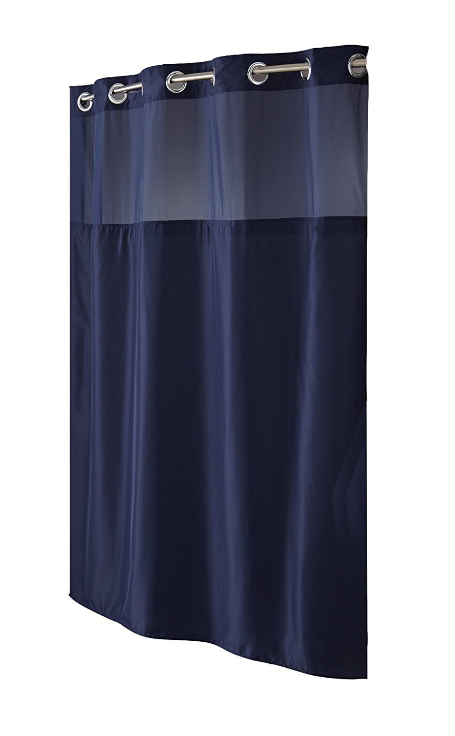 navy blue shower curtain liner
