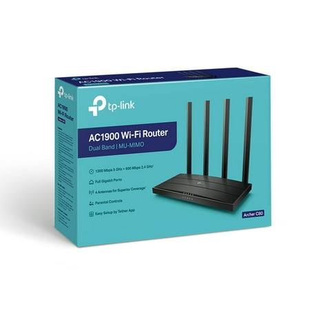 TP-Link - Archer C80 AC1900 MU-MIMO Wi-Fi Router - Black