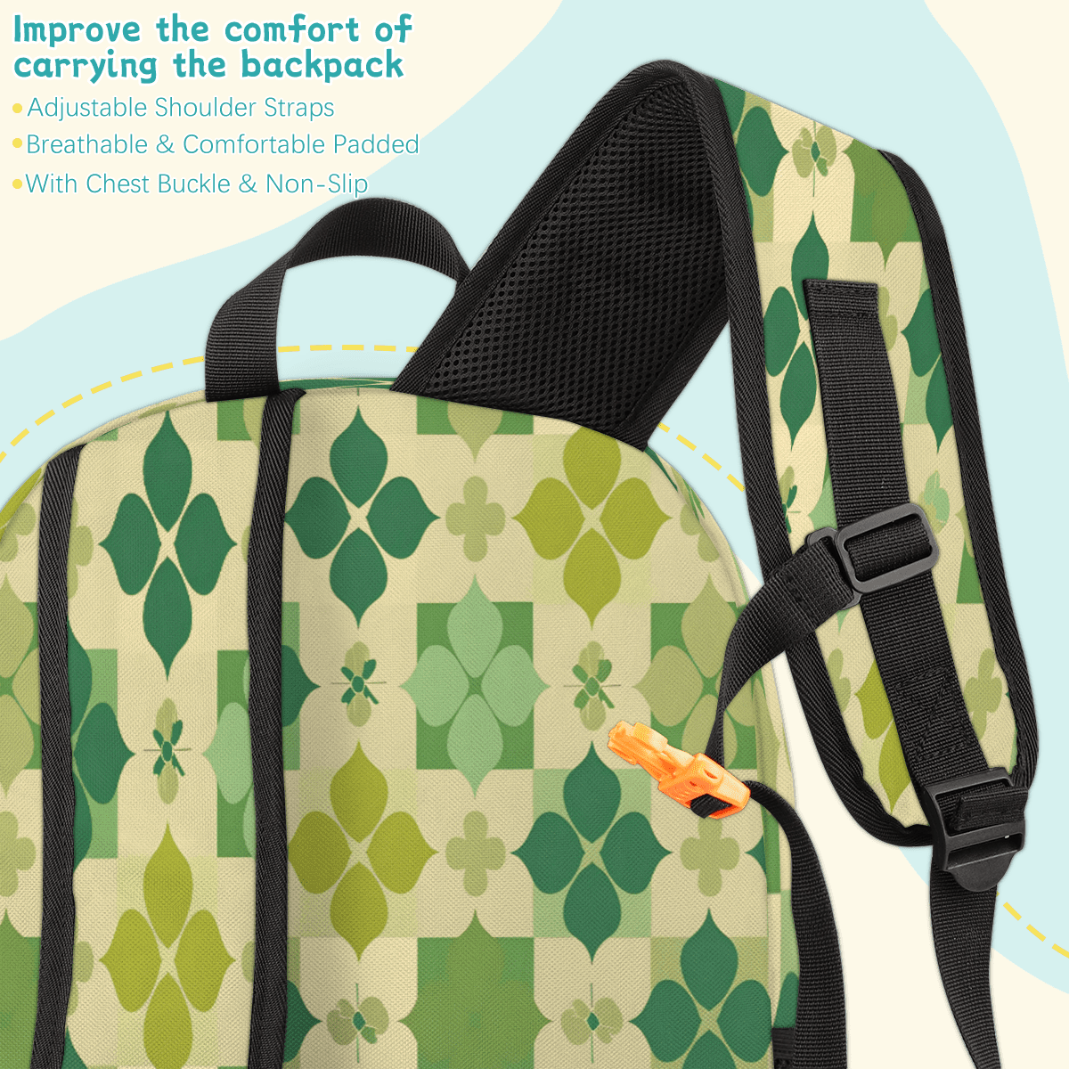 Herdesigns St Patricks Day Clover Shamrock Laptop Backpack for Women Men, Work Computer Backpacks, 18.3 Inch Large Computer Nurse Teacher Bags Travel Casual Daypack