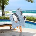 thumbnail image 5 of Penguins Grids Kid Bath Towels Bath Beach Towel Super Soft and Absorbent for Kid Girl Boy Babie Toddler Infant, 5 of 6