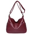 thumbnail image 1 of LinYooLi Soft PU Leather Large Capacity Women Shoulder Bag Solid Color Elegant Messenger Bag Female Simple Wild Style Handbags Sac, 1 of 6