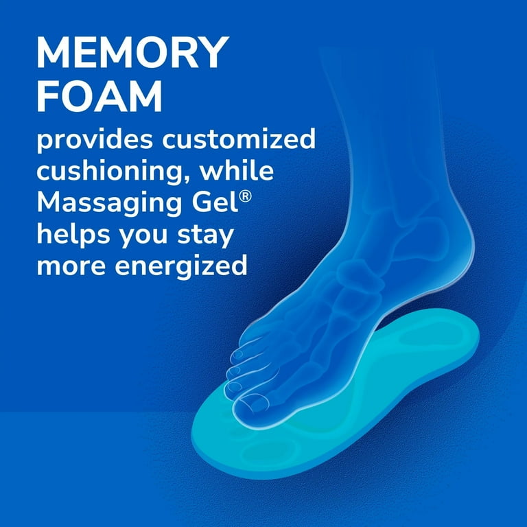  Dr. Scholl's Energizing Comfort Everyday Insoles with Massaging  Gel®, On Feet All-Day, Shock Absorbing, Arch Support,Trim Inserts to Fit  Shoes, Men's Size 8-14, 1 Pair : Everything Else