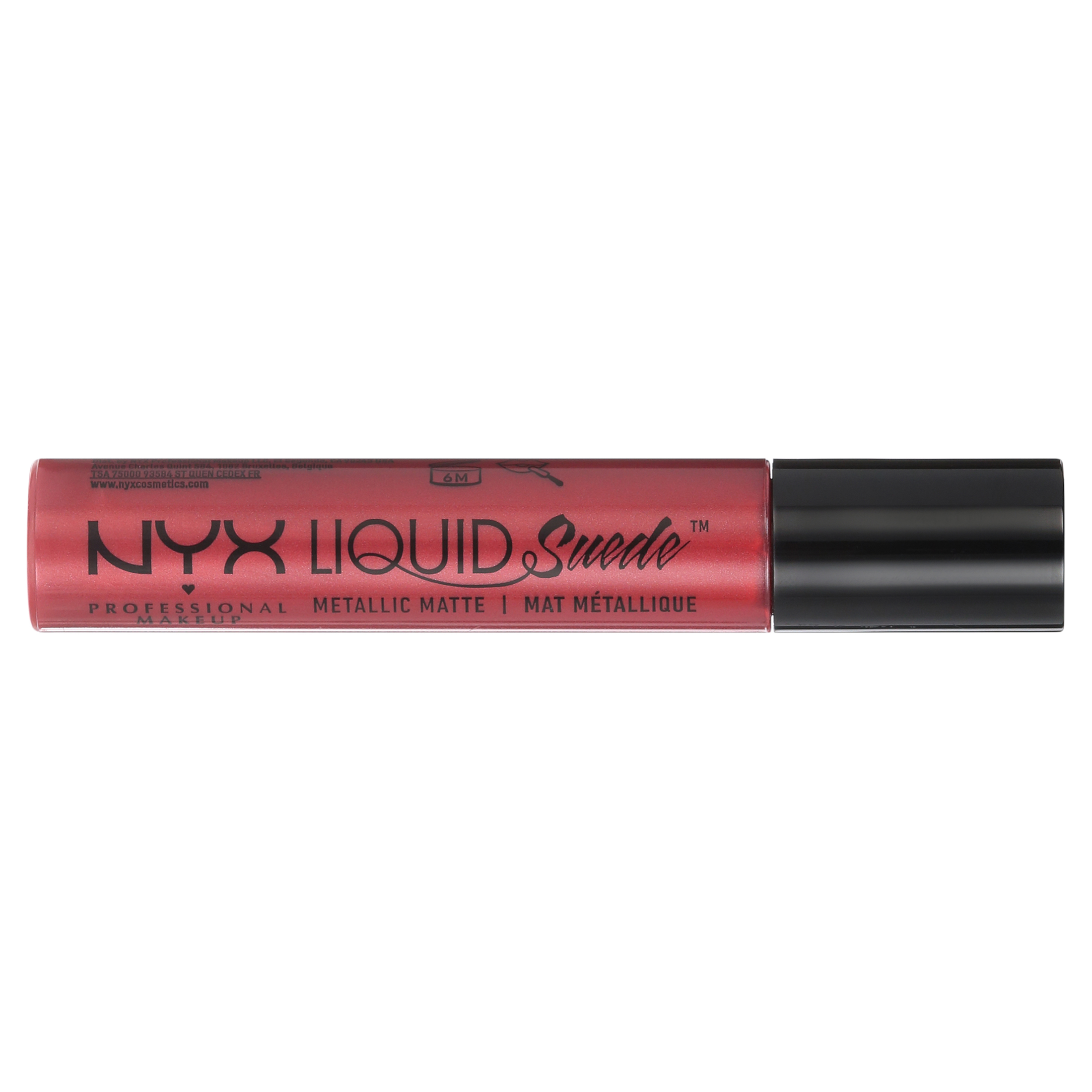 NYX Professional Makeup Liquid Suede Metallic Matte Cream Lipstick, Acme - image 5 of 7