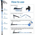 thumbnail image 4 of Collapsible Trekking Hiking Poles- 2 Pack Folding  Walking Sticks with Quick Lock System 4 Season Accessories,Telescopic, Adjustable, Lightweight for Men Women, 4 of 5