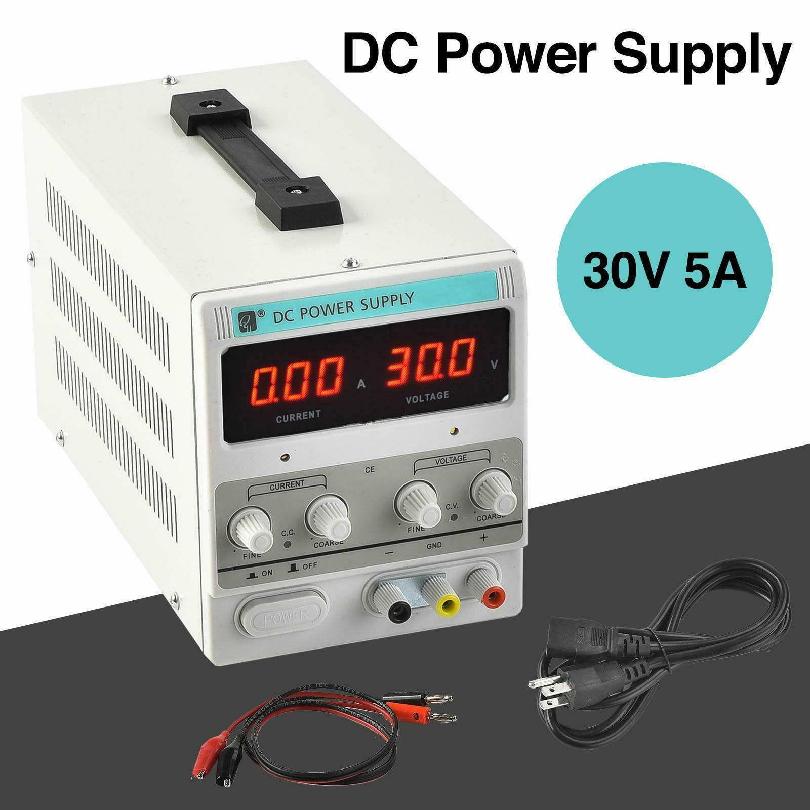 Adjustable Power Supply 30V 5A DC Digital LED Precision LAB Variable Linear 