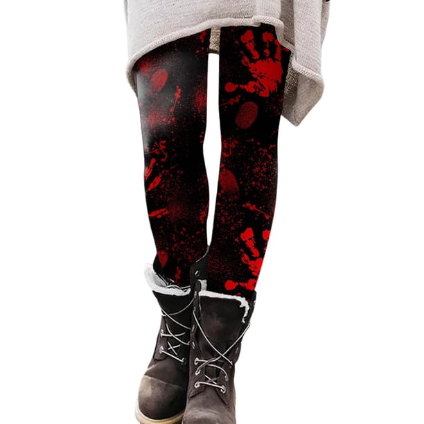 Gibobby Running Pantalones deportivos Yoga Leggings con estampado Halloween para mujer Leggings elásticos pantalones casuales botas pantalones(Negro, M)