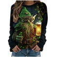 thumbnail image 2 of Qiopertar Blouse à Manches Longues Imprimée pour Femmes Col Rond Tunique Décontractée Offres de la Semaine Liquidation à Moins de 5$ jusqu'à 90 % de Réduction, 2 of 5