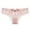 Pink, variant on XFLWAM Women's Lace Bow Thongs T Back Low Waist Breathable Panties Sexy Seamless V-Shape Design Floral Lace tangas White XL