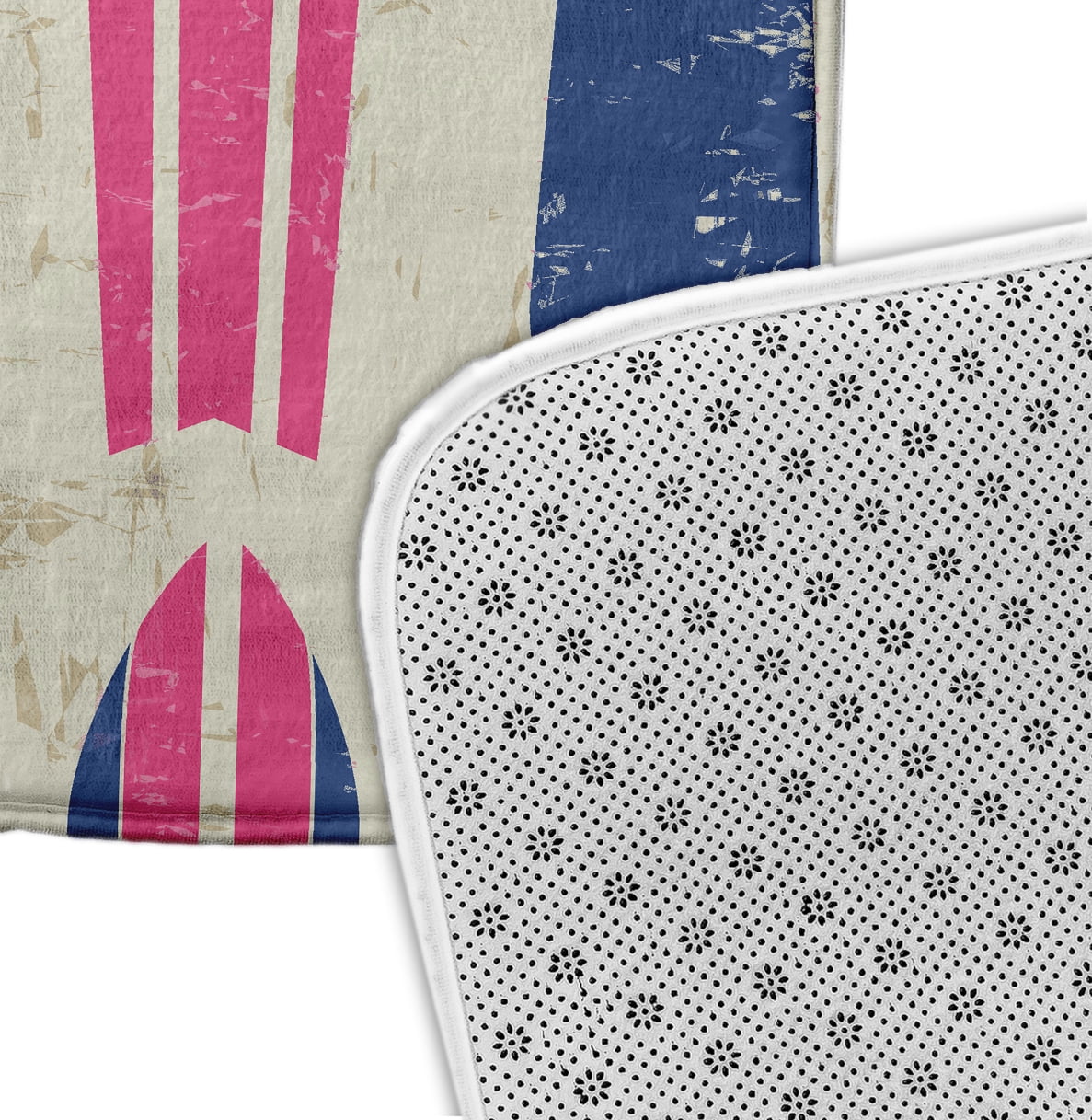 Simply Daisy 24" x 17" Plush Microfiber Pink Dean Bath Mat