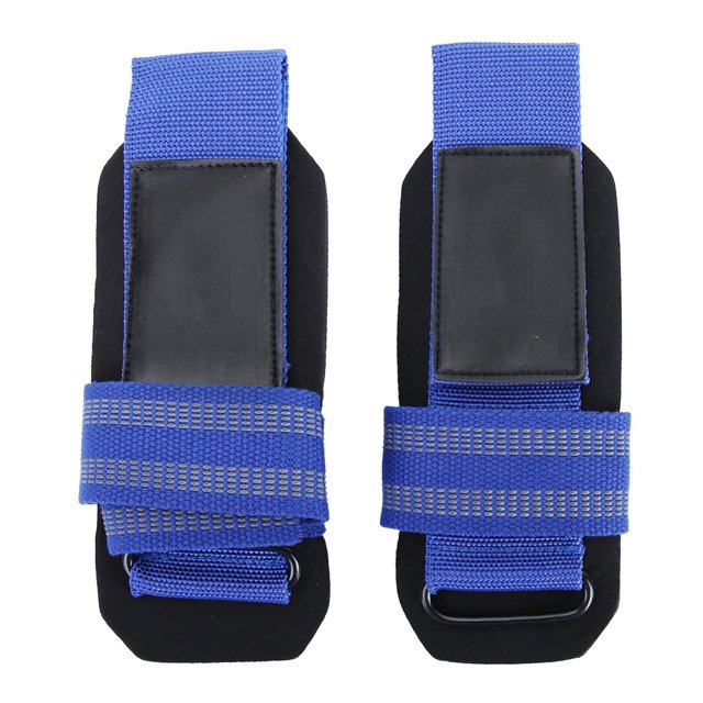 Muñequeras azules para entrenamiento físico seguro y cómodo con soporte para levantamiento de pesas