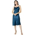 thumbnail image 2 of Women's bebe Satin Midi Slip Dress Color: Navy Size: LARGE, 2 of 2