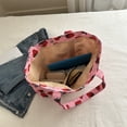 thumbnail image 3 of Yucurem Cute Strawberry Print Shoulder Bag Large Capacity Shopping Bag For Women (Pink) Tote bag (H), 3 of 10