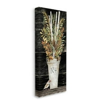 Stupell Industries Rustic Forest Greenery Bouquet with Bird Detail Canvas Wall Art Design by Cindy Jacobs, 20" x 48"
