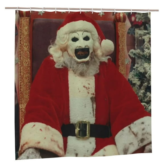 Terrifier 3 Bathroom Shower Curtain,Bath Curtains Durable Waterproof Bath Curtain With 12 Hooks,72x72in, Adluts Girls Boys Bathroom Decor House Gifts