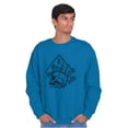 thumbnail image 5 of Floral Diamond Skull Symbol Spiritual Sweatshirt for Men or Women Brisco Brands 3X, 5 of 6