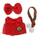 thumbnail image 2 of Conjunto de atuendo de muñeca navideña, decoración, accesorios fotográficos navideños DIY, fiesta de cumpleaños Lazo, 2 of 9