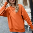 thumbnail image 4 of Besolor Women's Oversized Thickened Sweatshirt Crewneck Long Sleeve Split Plush Fall Winter Casual Pullover Blouse Tops, 4 of 8