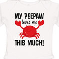 thumbnail image 4 of Inktastic My Peepaw Loves Me Boys or Girls Long Sleeve Baby Bodysuit, 4 of 5