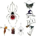 thumbnail image 2 of Halloween Faux Stained Glass Ghost Ornaments Acrylic, Sun Catchers Indoor Window Halloween Decor Cute Suncatcher, Gothic Pumpkin Spider Gift Fall Decor for Window Door Wall, 2 of 4