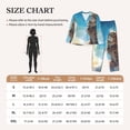 thumbnail image 4 of Daiia Blue Sky Winged Cat for Women's Long-Sleeved Pajama Set – Soft & Comfortable Sleepwear Button-Up Pajamas Cozy Lounge Wear-, 4 of 7