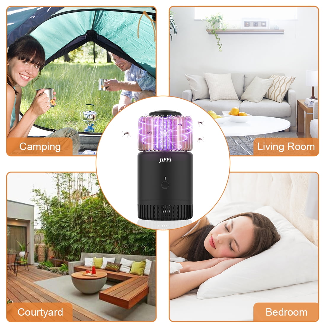 Kepooman Indoor Outdoor Hangable Electric Bug Zapper Mosquito Killer, Rechargeable Insect Trap Fly Zapper Mosquito Lamp, Black Kepooman Indoor Outdoor Hangable Electric Bug Zapper Mosquito Killer, Rechargeable Insect Trap Fly Zapper Mosquito Lamp, Black