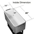 thumbnail image 4 of Home Aesthetics Grey 80 Qt Quart Rolling Cooler Ice Chest Beverage Bar for Patio, 4 of 10
