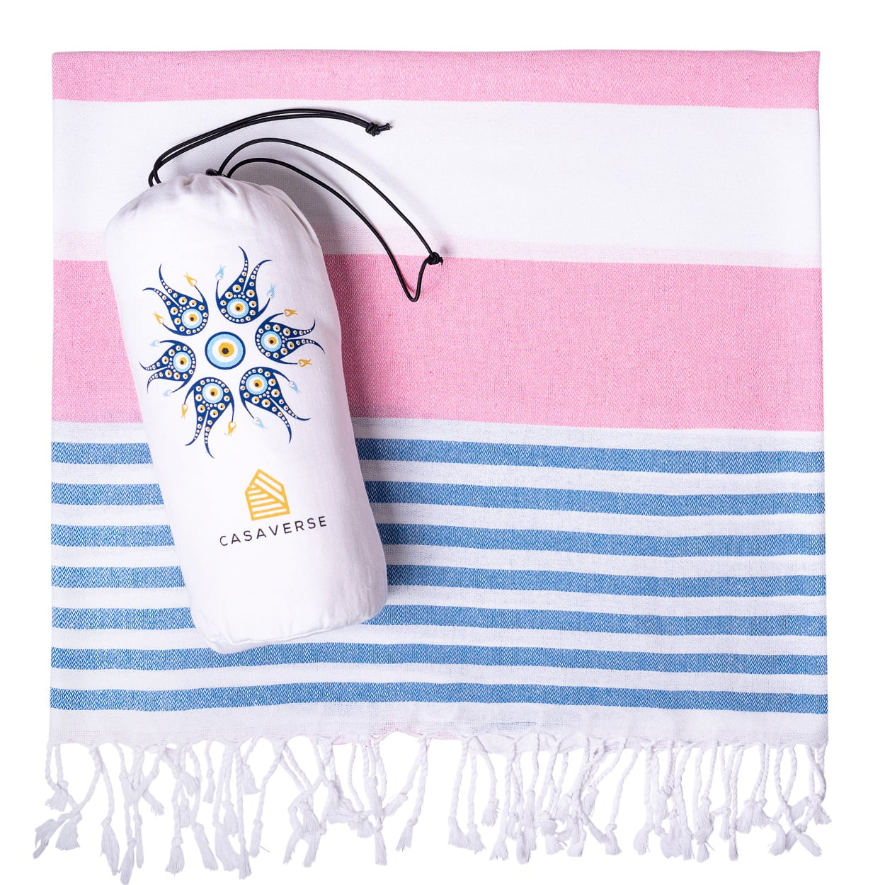 Casaverse Turkish Beach Towel, Turkish Bath Towel Made of 100 Cotton