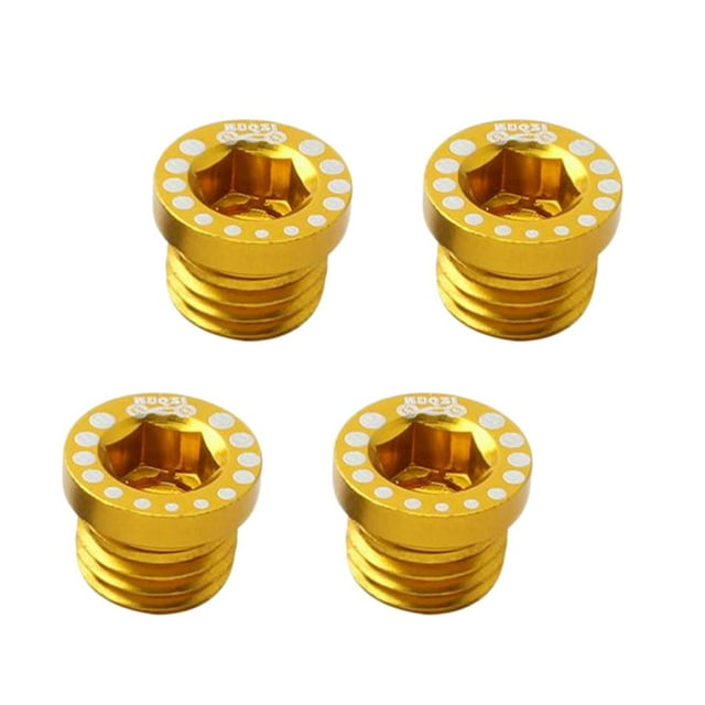 Rueda antioxidante de 4 piezas de aleación de aluminio M10x1,25 V Tornillo de shamjiam Perno de tornillo de freno en V
