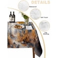 thumbnail image 2 of Orange Navy Blue Table Cloth, Modern Oil Painting Art Forest Waterproof Tablecloth for Rectangle Tables, Reusable Washable Fabric Table Cover for Restaurant Kitchen Dining Tables 52"x70", 2 of 6