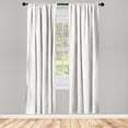 thumbnail image 3 of Ambesonne Palm Leaf Curtains, Eggshell Leaves Exotic, Pair of 28"x95", Eggshell White, 3 of 5