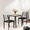 Gray, variant on Accreate Space Saving Dining Set for 2, Modern Table and 2 Chairs, Wood Grain & Metal Frame