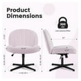 Armless Office Desk Chair No Wheels,Ergonomic Criss Cross Legged