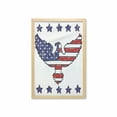thumbnail image 1 of American Flag Wall Art with Frame, Sketch Patriotic Bald Eagle National Majestic Emblem Symbolic Image Art, Printed Fabric Poster for Bathroom Living Room, 23" x 35", Red Blue, by Ambesonne, 1 of 2