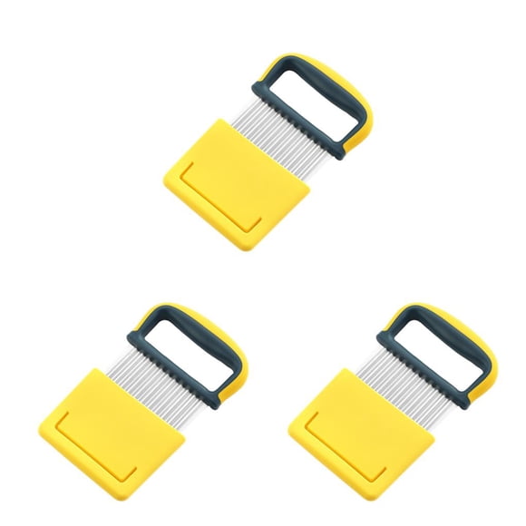 Inteprter Cortador de patatas, rebanador ondulado de verduras, chips antideslizantes, cebolla, queso, zanahoria, arrugas, herramienta de mano Type3 NO3