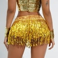 thumbnail image 4 of Fashion women's sequin skirt tassel skirt Latin dance skirt stage DS performance costume women's sequin tassel shorts bar performance costume, 4 of 27