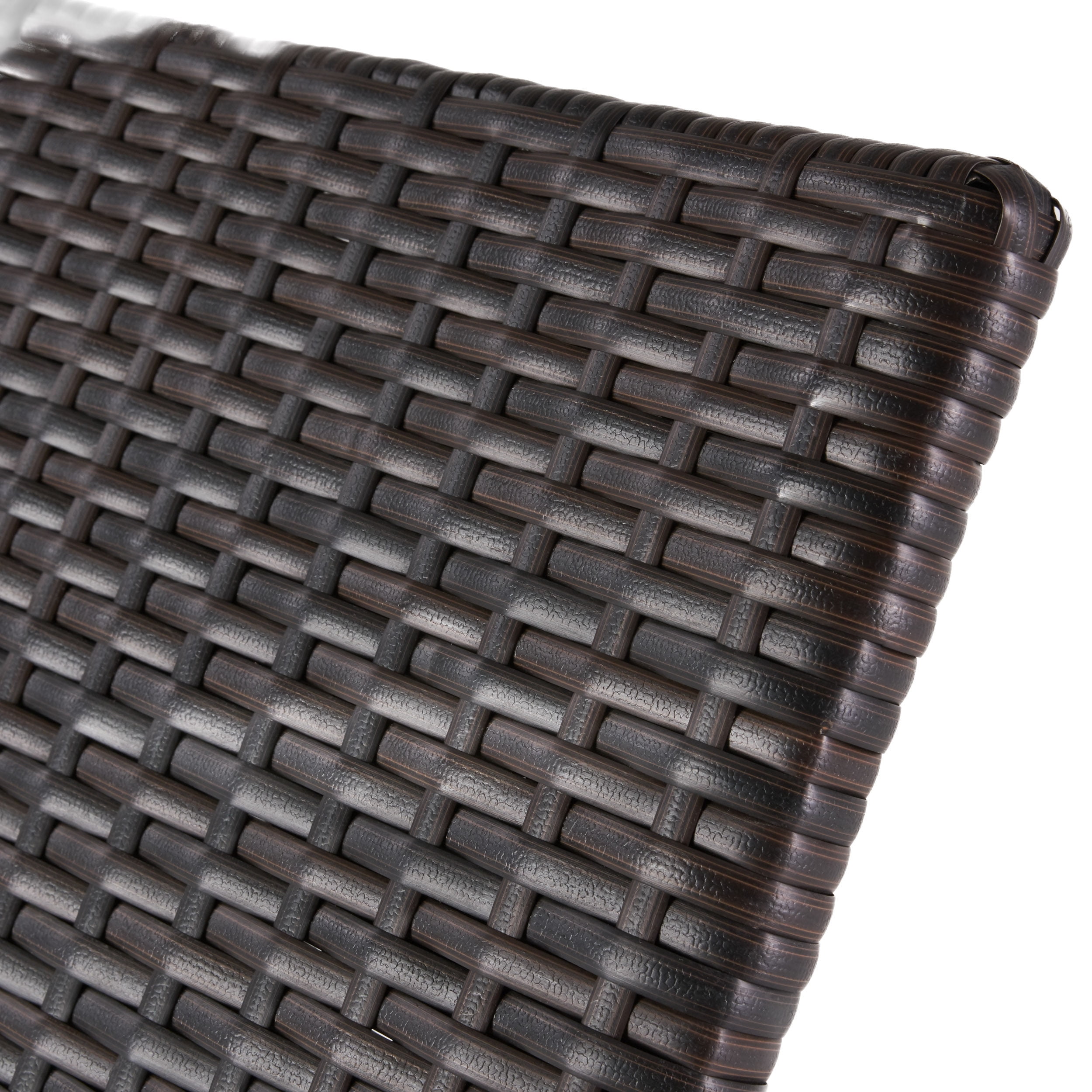 Outdoor Wicker Chaise Lounges, Set of 2, Brown