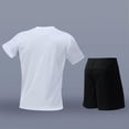 thumbnail image 4 of Gyexs Men's 2 Piece Shirts Shorts Sets Zipper Pockets Quick Drying Gym Athletic Clothes Workout Running Sets Summer Casual Outfits White, Size XXL, 4 of 4
